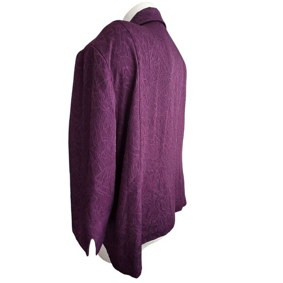 Vintage Purple Textured Button-Up Blazer Womans Plus Size 3x Russel Kent JJ4035 - Picture 7 of 11